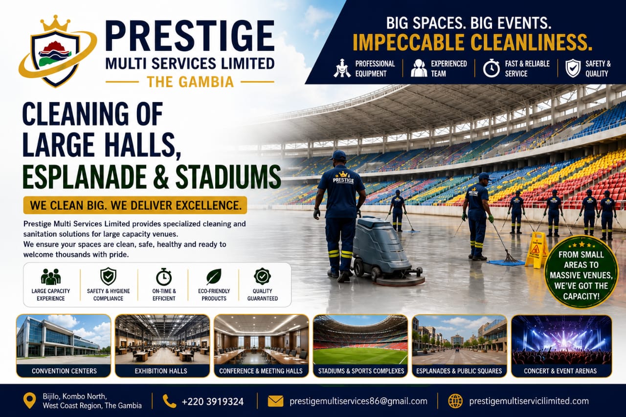 Cleaning of Large Halls, Esplanades & Stadiums